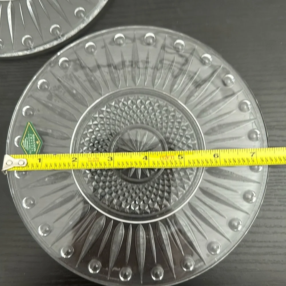 Shannon by Godinger 24% Lead Crystal Sutton Place Dessert Plates (4)